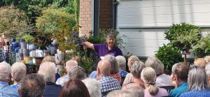 Horticulturalist Karen talking to an audience