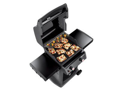 Food cooking on Weber E-210 BBQ