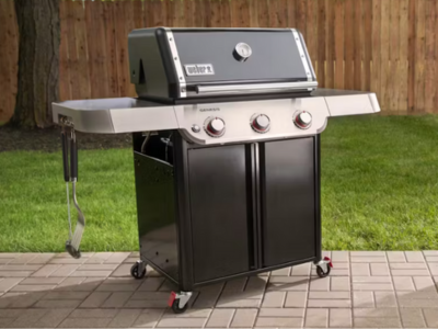 Weber BBQ Genesis E-315 model on a patio